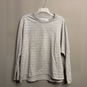 Frank & Eileen Tee Lab OverSized Continuous Sleeve Stripe Sweatshirt Size M